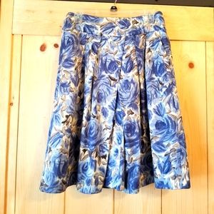Talbots Dirndl Floral Watercolor Skirt